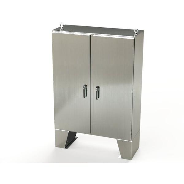 Saginaw Control & Engineering 3 Point Latch with Padlock/Keylock Handle Electrical Enclosures, 60 in H, 18 in D, 48 in W SCE-60EL4818SSLPPL - main